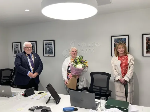 John Cronin takes up his position as President of Athletics Ireland