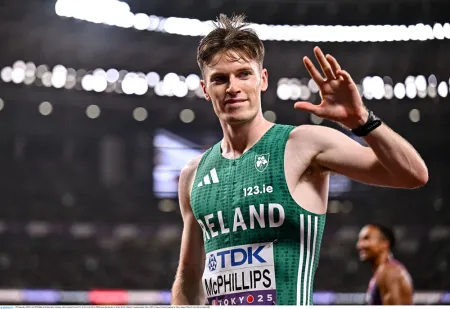 CIAN MCPHILLIPS SHATTERS IRISH RECORD TO REACH 800M FINAL IN TOKYO