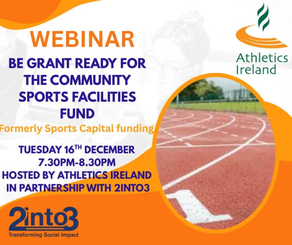 Athletics Ireland – Community Sports Facilities Fund Webinar